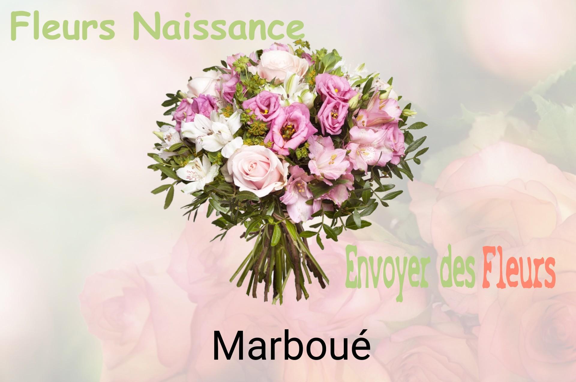 Bouquet de fleurs de naissance livré à Marboué