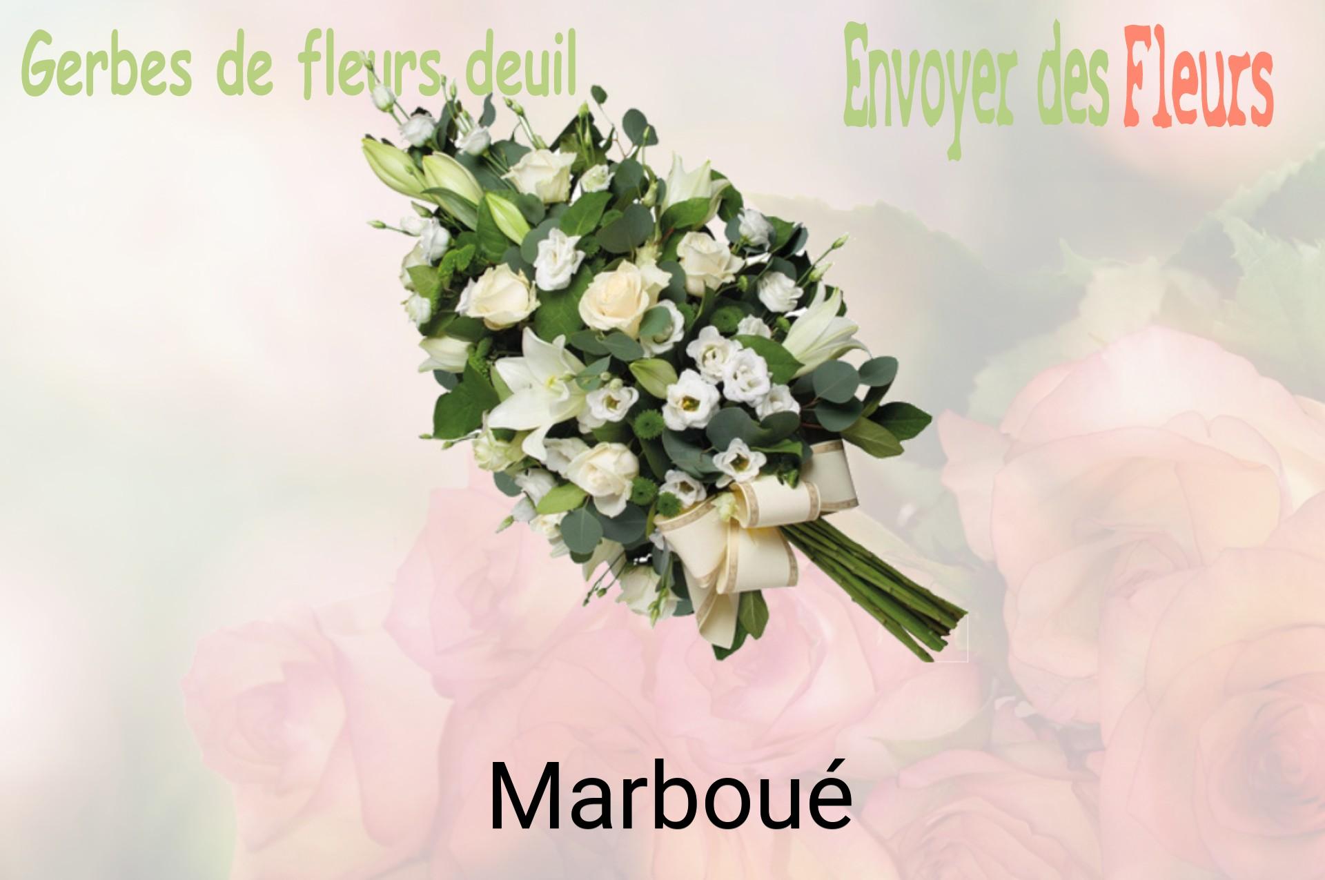 Gerbe de fleurs de deuil livrée à Marboué